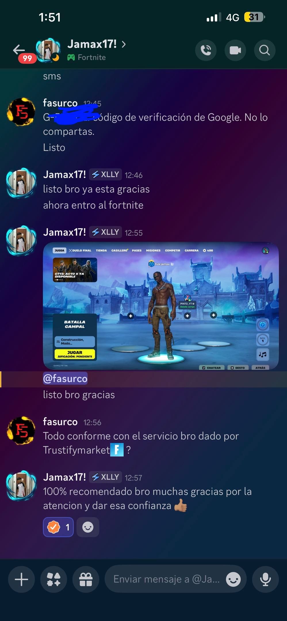 Prueba: 100% recomendado bro, muchas gracias por la atención y dar esa confianza