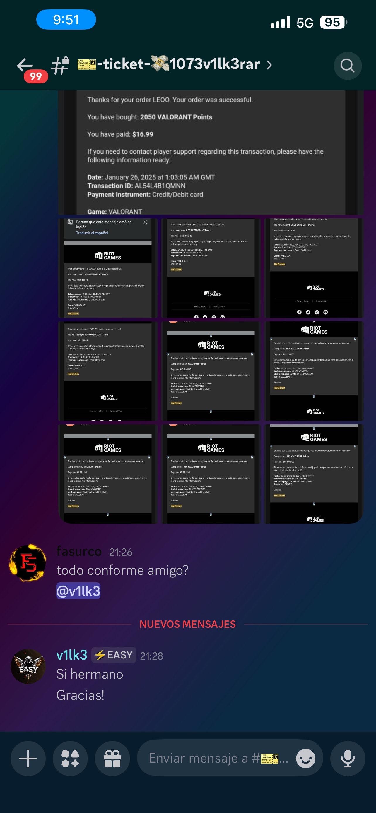 Prueba: Sí hermano. ¡Gracias!
