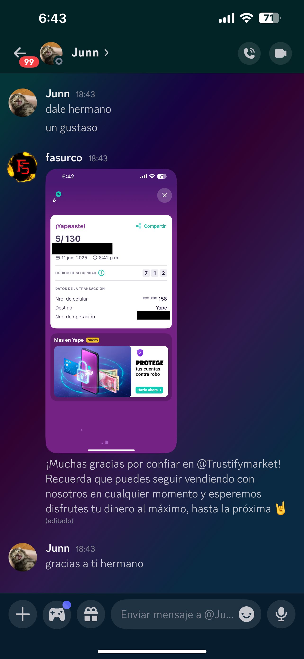 Prueba: Gracias a ti, hermano