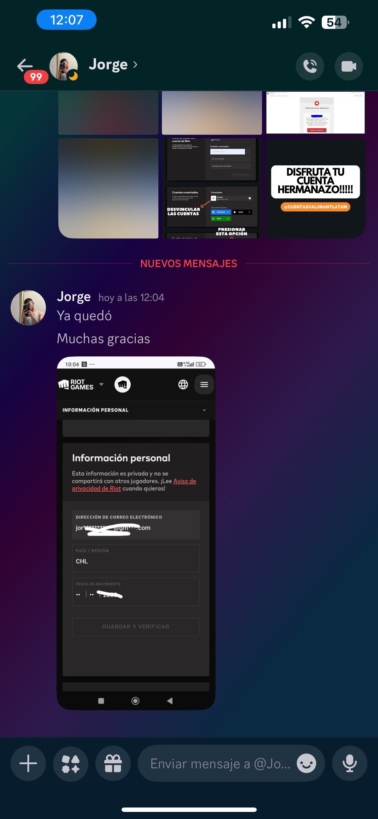 Prueba: Ya quedó. Muchas gracias